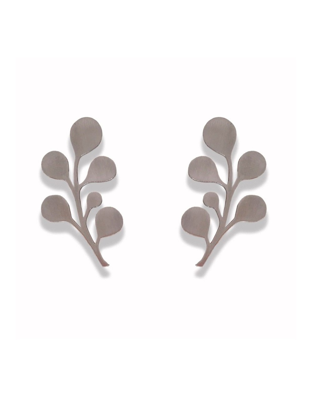 Aretes hojas redondas