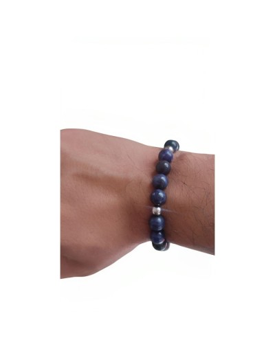 Pulseras en piedras naturales jade tejidas a mano 