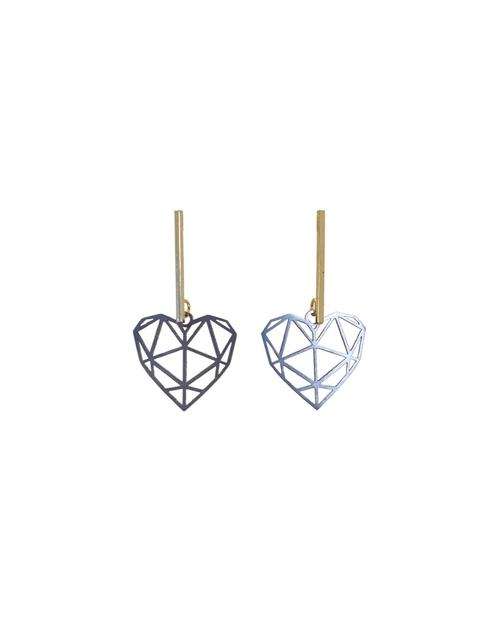 Aretes de acero inoxidable  hilito de fuego