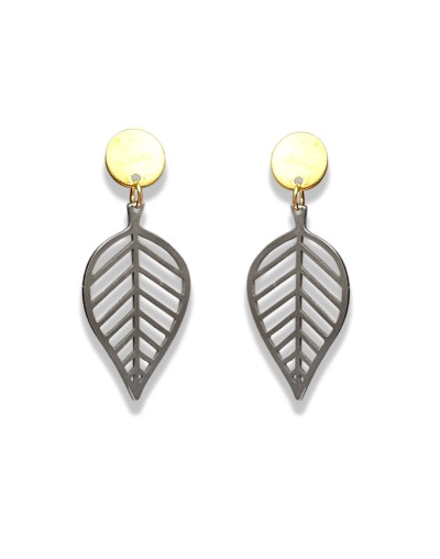 Aretes de acero inoxidable con forma de hoja 