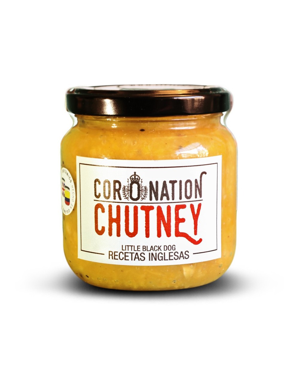 Coronation chutney o conserva británica de mango durazno cebolla albaricoque y especias