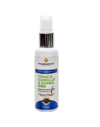 Tonico cabello y barba minoxidil 5% cbd biotina