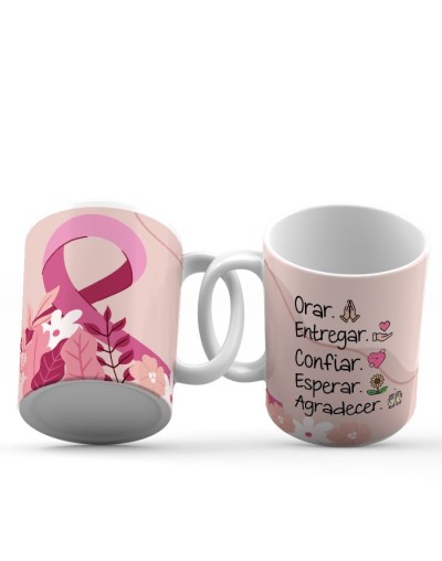 Mug día internacional de la lucha contra en cáncer de mama