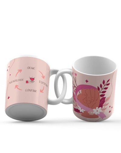 Mug día internacional de la lucha contra en cáncer de mama