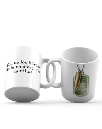 Mug personalizado heroes de la nacion y la familia