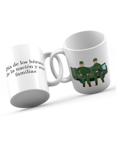 Mug personalizado heroes de la nacion y la familia