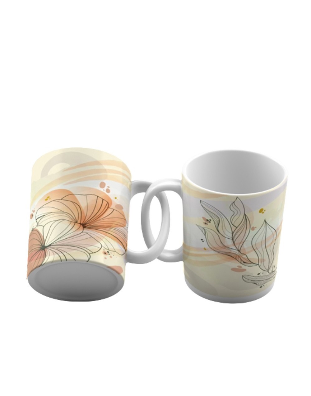 Taza motivacional floral