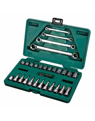 JUEGO LLAVES Y COPAS ETORX 35pz SATA 09010SJ