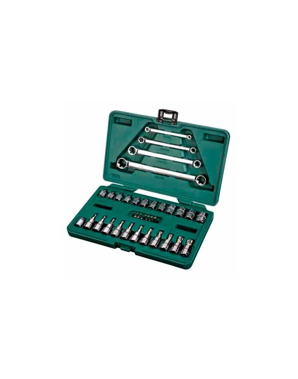 JUEGO LLAVES Y COPAS ETORX 35pz SATA 09010SJ