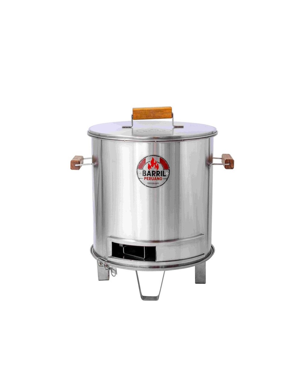 Barril asador y ahumador pequeño en acero inox