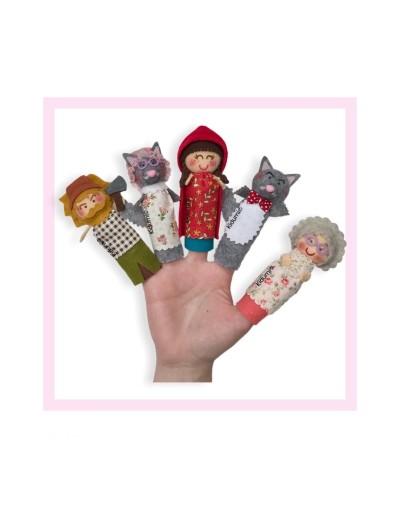 Colección títeres de dedito Caperucita Roja