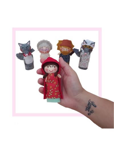 Colección títeres de dedito Caperucita Roja