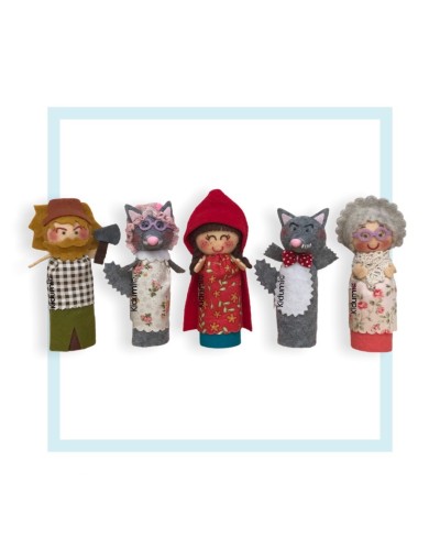 Colección títeres de dedito Caperucita Roja