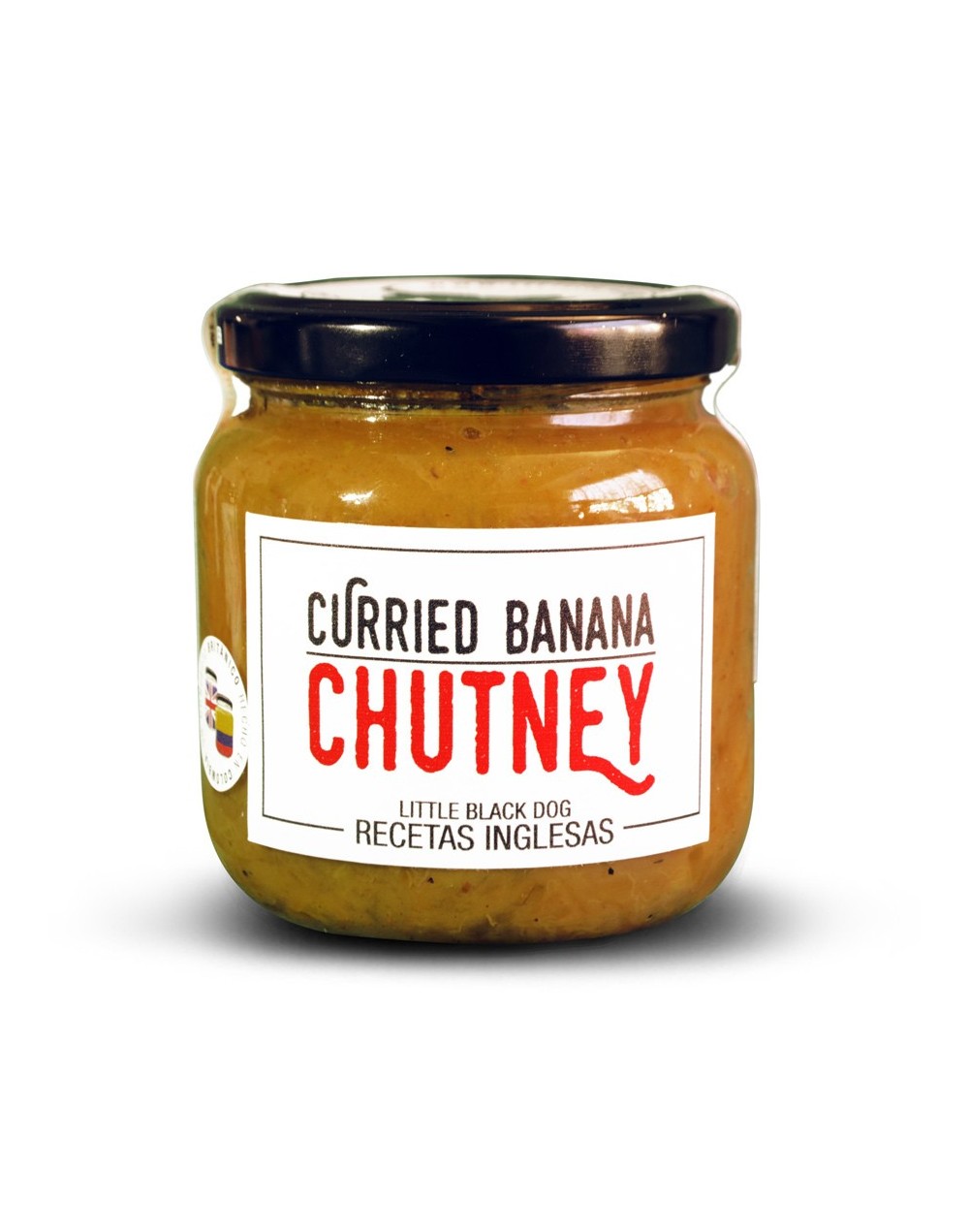 Curried banana chutney o conserva británica de banano pimentón y especias de la india