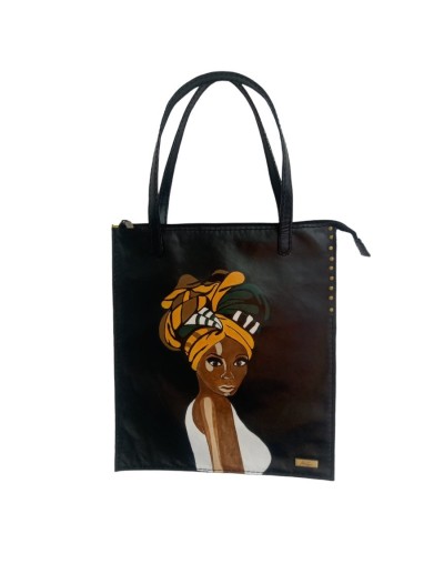 Bolso talego mujer africana