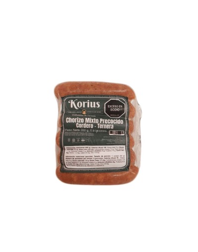 Chorizo precocido korius mixtos de cordero y ternera