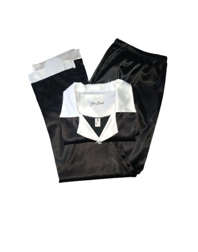 Pijama camisera manga larga combinada y personalizada