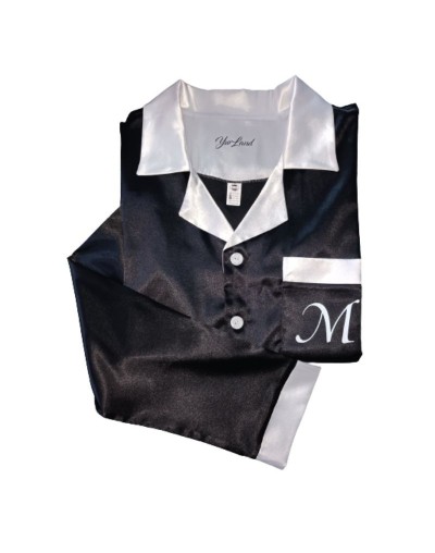 Pijama camisera manga larga combinada y personalizada