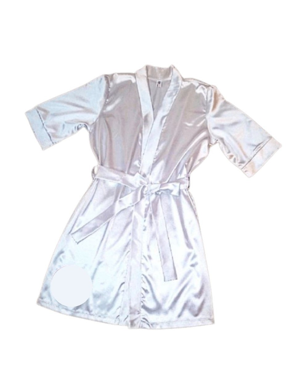 Bata levantadora blanca en satín