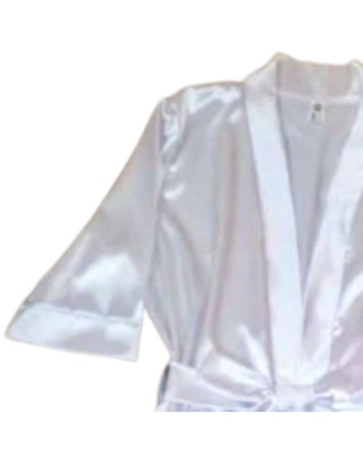 Bata levantadora blanca en satín