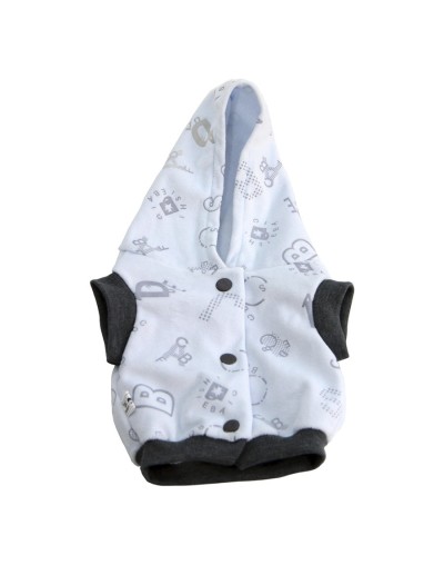 Buso urbano con capota broche talla s peludito ref. Azul
