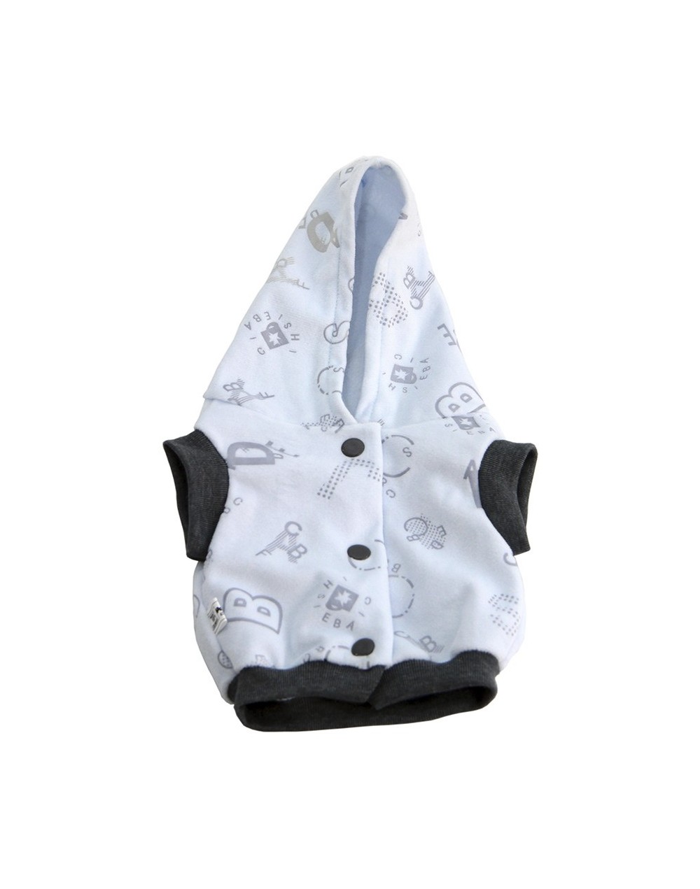 Buso urbano con capota broche talla s peludito ref. Azul