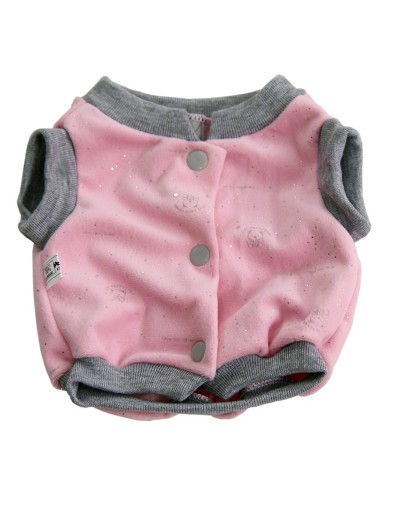 Buso urbano sin capota broche talla s peludita ref. Rosado