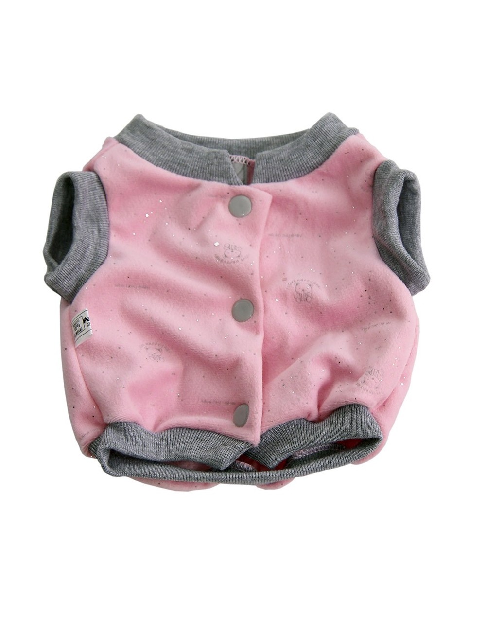 Buso urbano sin capota broche talla s peludita ref. Rosado