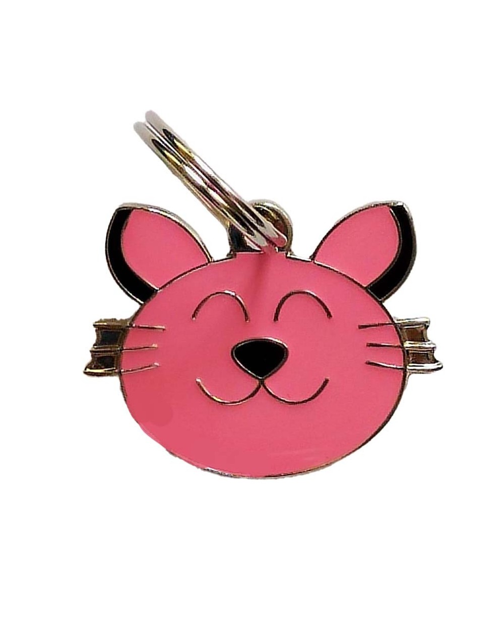 Placa de identificación cara de gato