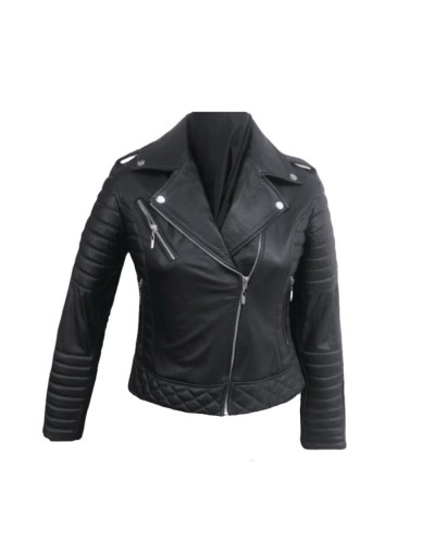 Chaqueta motero mujer cuero