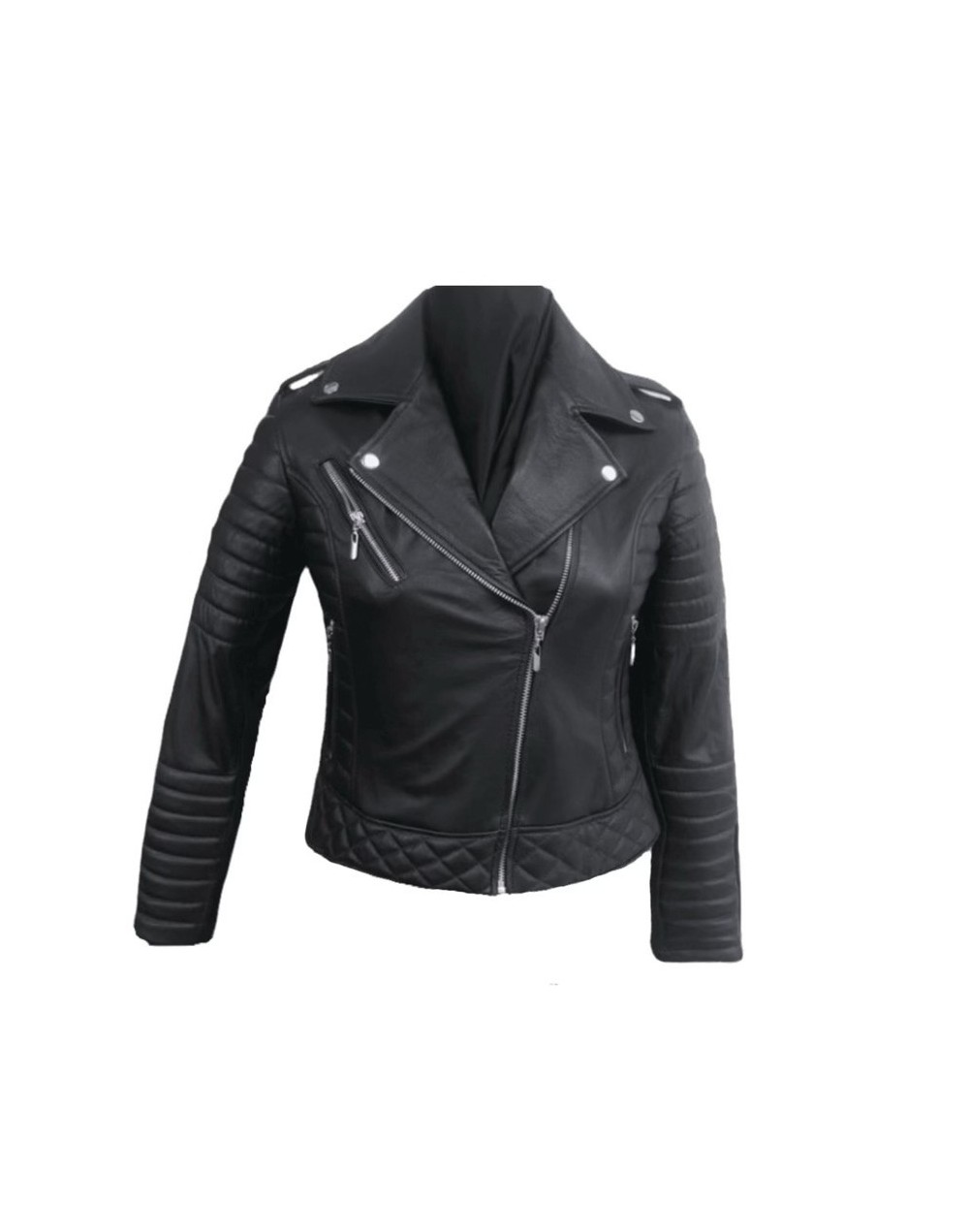 Chaqueta motero mujer cuero