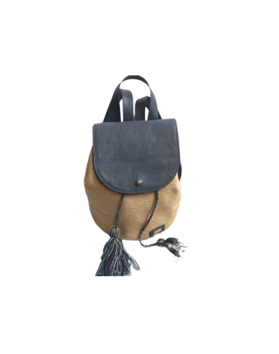 Morral guayu con tapa cuero