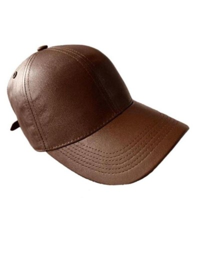Beisbolera en cuero de becerro para hombre.