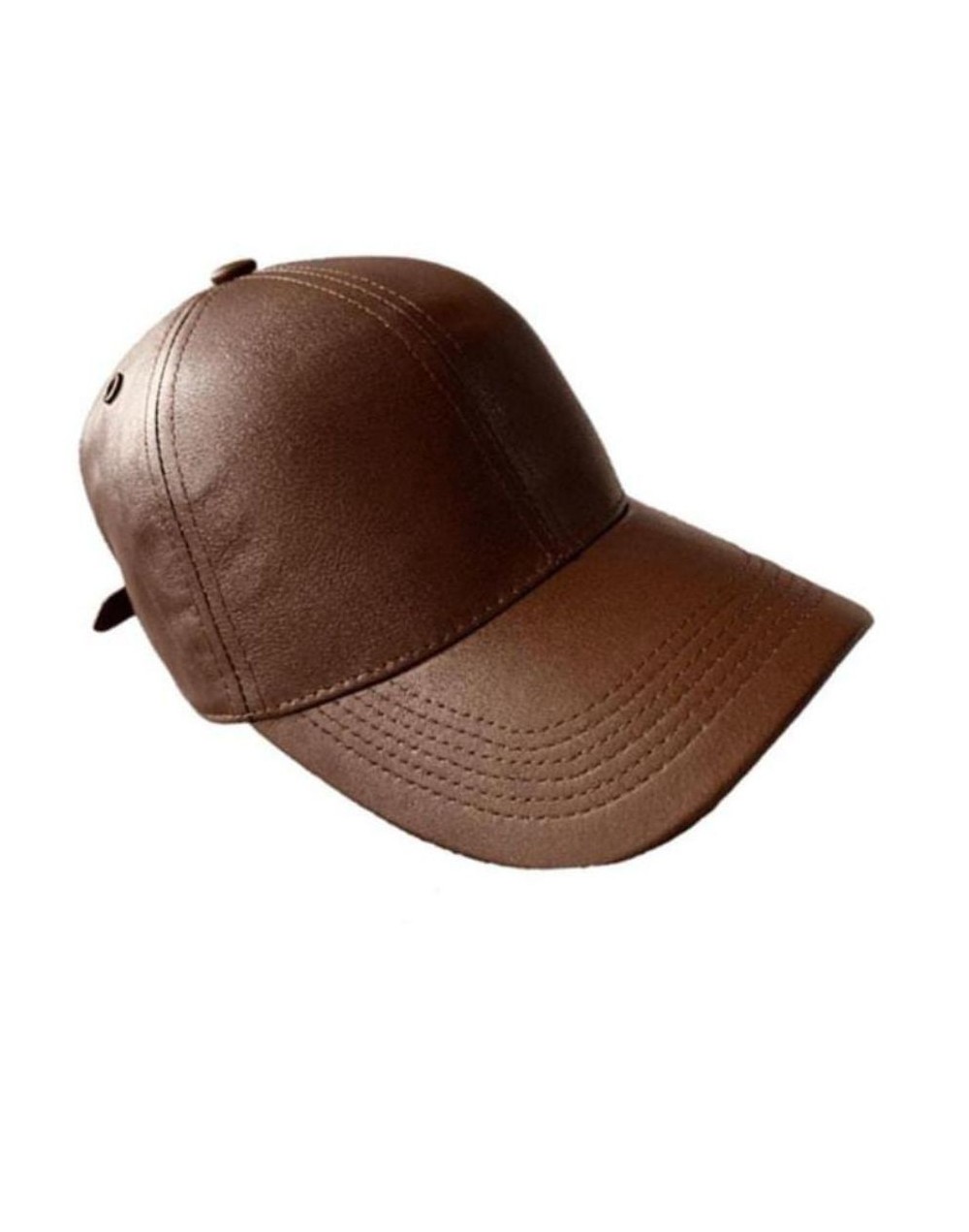 Beisbolera en cuero de becerro para hombre.