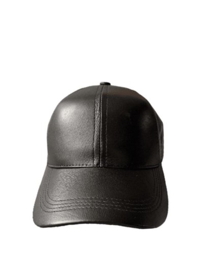 Beisbolera en cuero de becerro para hombre.