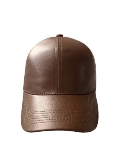 Beisbolera en cuero de becerro para hombre.