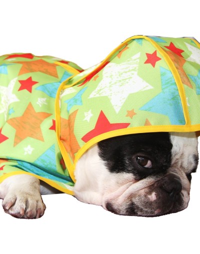 Impermeable talla s estrellas ref. Rojo y amarillo