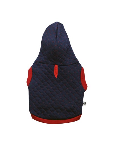 Buso Urbano con Capota Talla S Peludita Ref. Botón Flor Roja