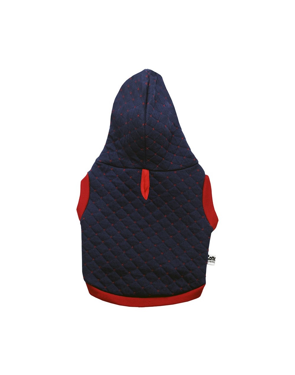 Buso Urbano con Capota Talla S Peludita Ref. Botón Flor Roja