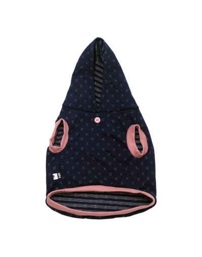 Buso Urbano con Capota Talla M Peludita Ref. Botón Rosado