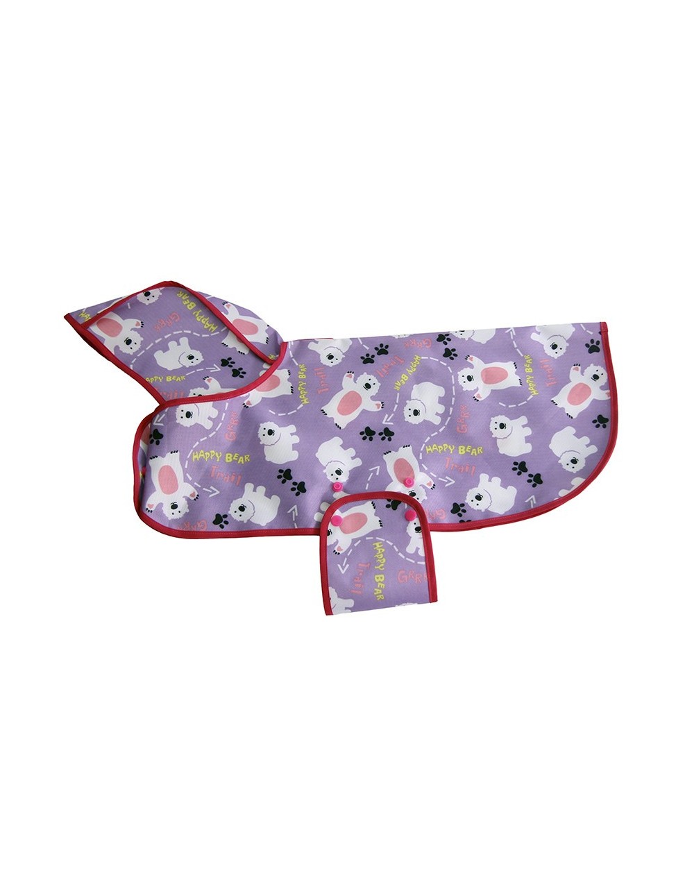 Impermeable talla s ositos ref. Magenta y morado