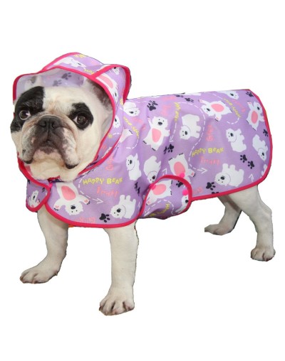 Impermeable talla s ositos ref. Magenta y morado