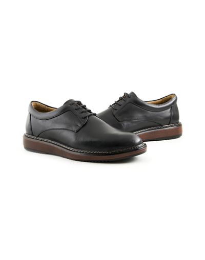 Zapato de amarrar caprino negro