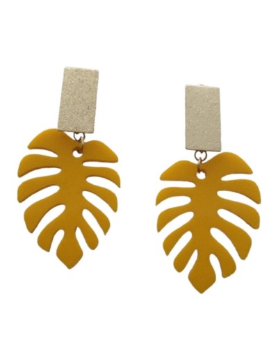 Colección primavera maxi aretes hojas