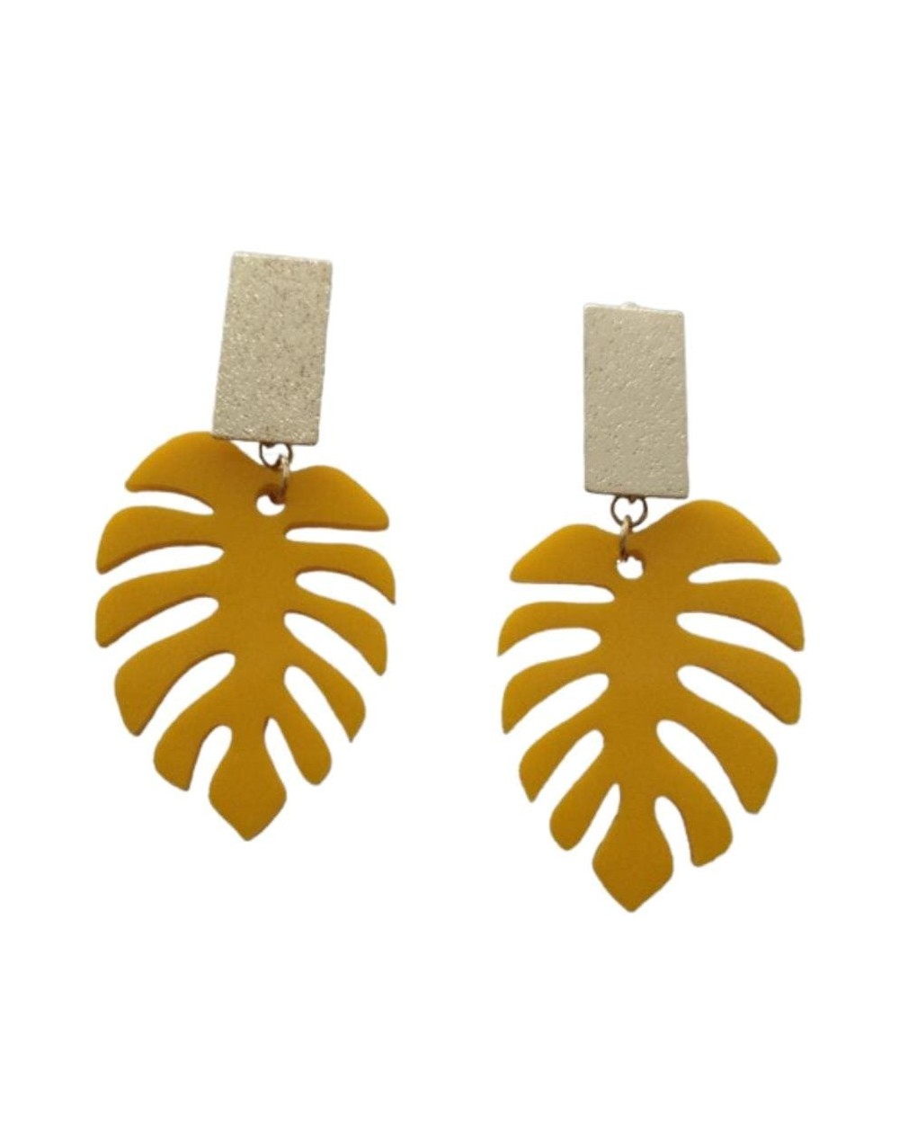 Colección primavera maxi aretes hojas