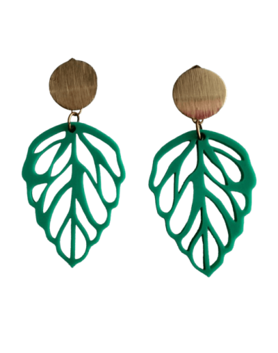 Colección primavera maxi aretes hojas