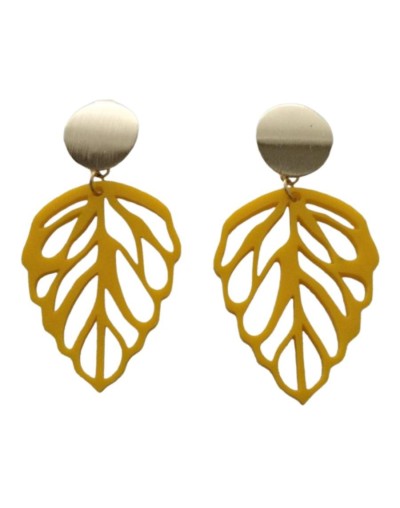 Colección primavera maxi aretes hojas