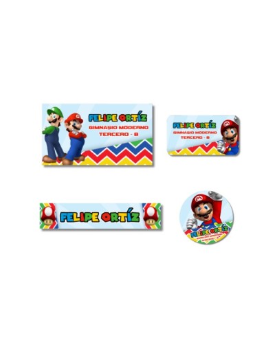 Etiquetas personalizadas para marcar útiles escolares