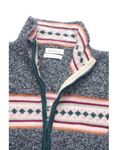 SACO DAMA TEDDY RAYAS Y CREMALLERA EFECTO FANTASIA BOUCLE
