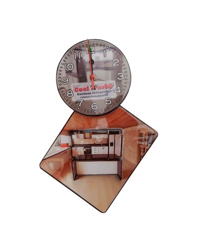 Reloj de pared con logo de empresa